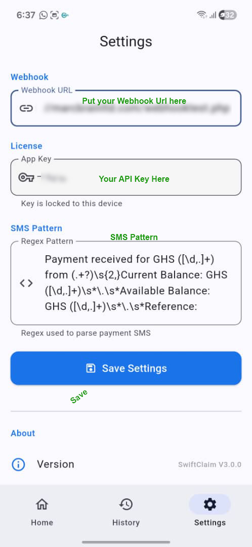 SwiftClaim screen 2
