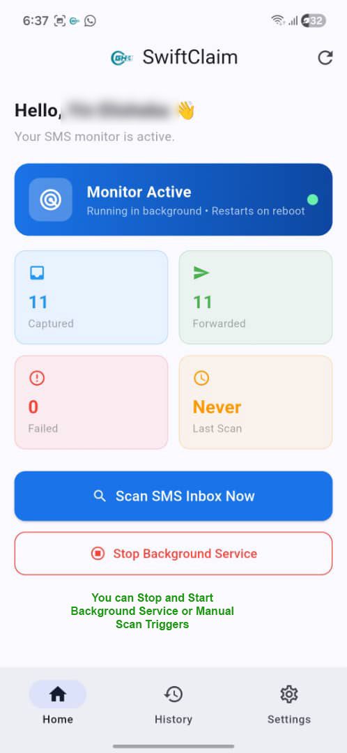 SwiftClaim screen 3